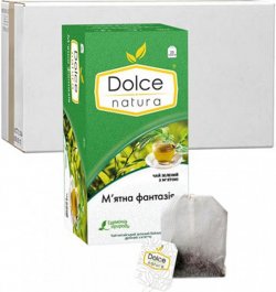 Чай китайский зеленый с мятой "Мятная фантазия" Dolce Natura (Дольче Натура) 25шт*2г в пакетиках